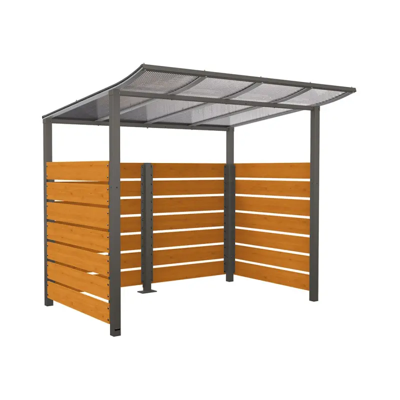 Fietsoverkapping Modulo met compactwanden