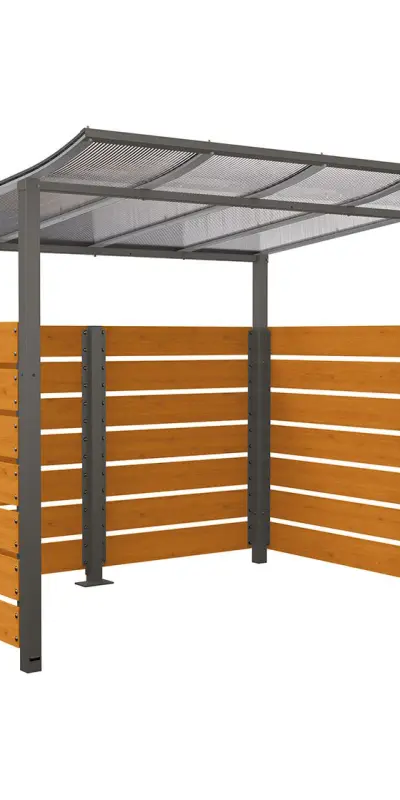 Fietsoverkapping Modulo met compactwanden
