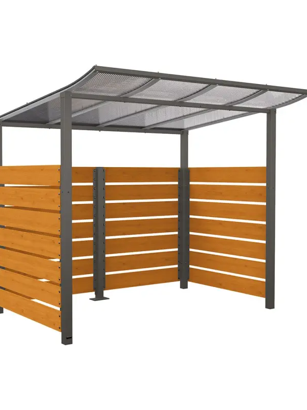 Fietsoverkapping Modulo met compactwanden