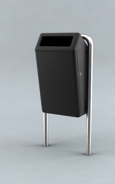 Stalen buitenafvalbak 50 l