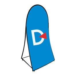 Dubbelzijdige plooibare totem, groot formaat
