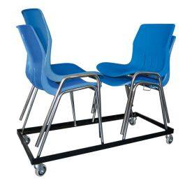 Transportkar voor stapelstoelen met kuip