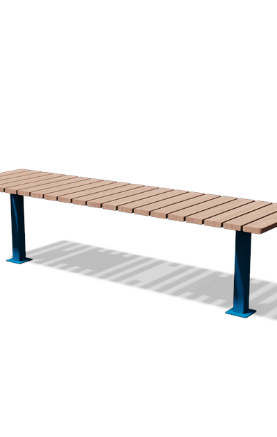 Tafel in hout en staal (2,7 m, variant B)