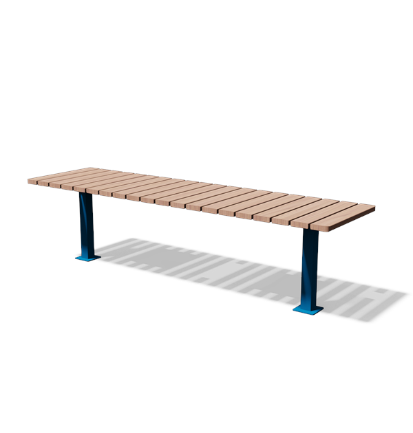 Tafel in hout en staal (2,7 m, variant B)