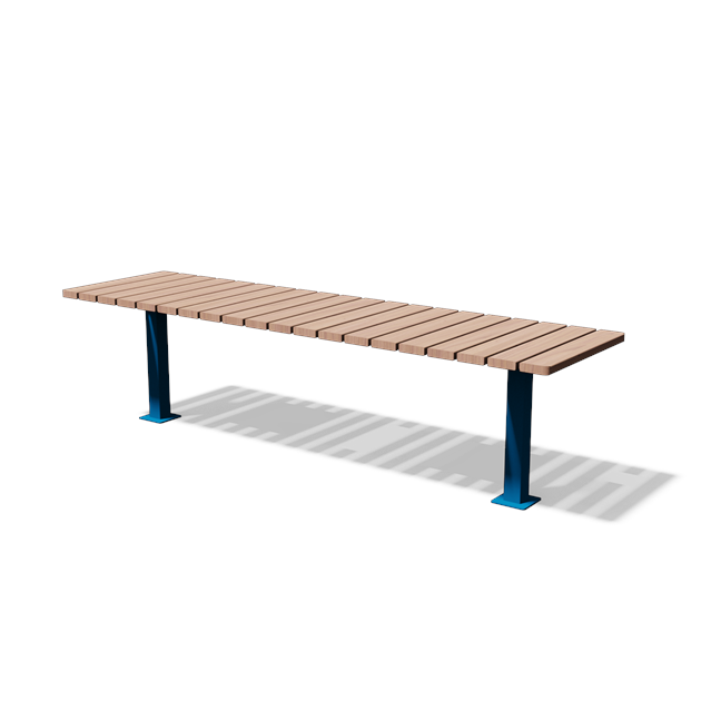 Tafel in hout en staal (2,7 m, variant B)