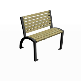 Houten loungefauteuil voor buiten