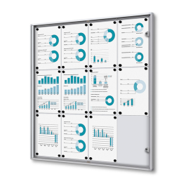 Binnenvitrine met magnetische achterwand, brandklasse B1