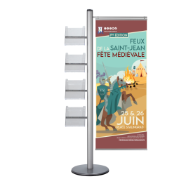 Folderstandaard met banner