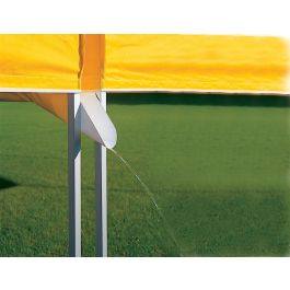 Regengoot in wit PVC tussen plooitenten (M2)