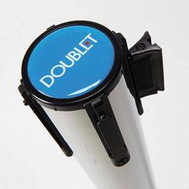 Bedrukte doming-sticker voor afzetpaal