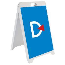 Wit stoepbord om te beschrijven