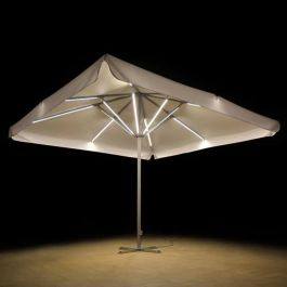 Vierkante reclameparasol met ledverlichting 3,5 m