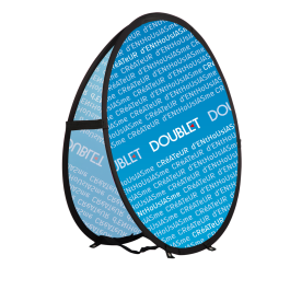 Plooibare ronde barrière met bedrukking