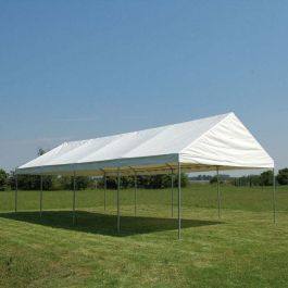 Ontvangsttent in staal en PVC (grote afmetingen)