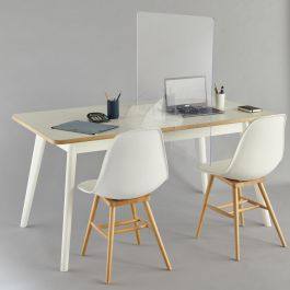 Glazen scheidingswand voor bureau