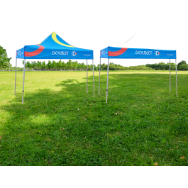 Plooitent 3 × 3 m met bedrukking naar keuze