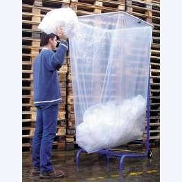 Verstelbare afvalzakhouder 1000 tot 2500 L