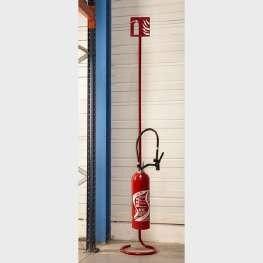 Staander voor brandblusser met signalisatiebord