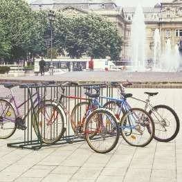 Dubbelzijdig draadfietsrek voor 16 fietsen