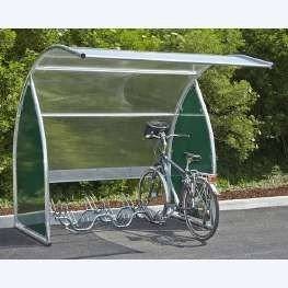 Fietsoverkapping modulair 2,2 m met zijwangen