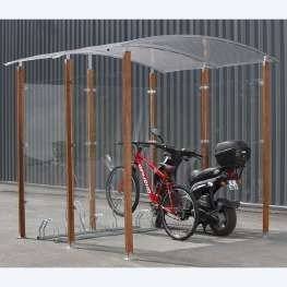 Fietsoverkapping 4 m² met plexiwanden