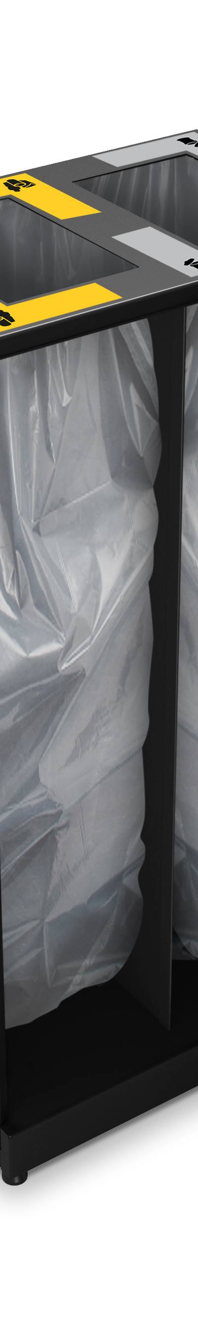 Bio-sorteerbak met 2 stromen (2 × 26 of 2 × 45 l)