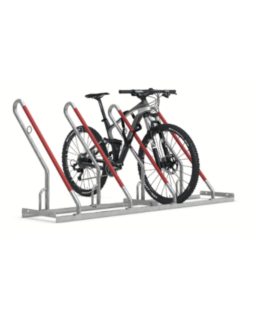 Lean-to bike rack in galvanised steel