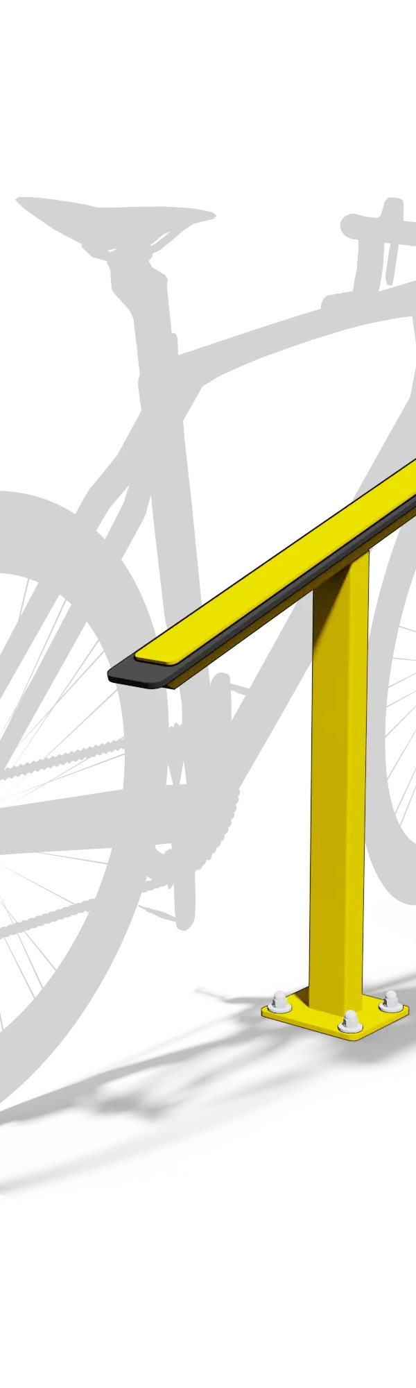 Enkelvoetige fietsleunbeugel (afneembaar)