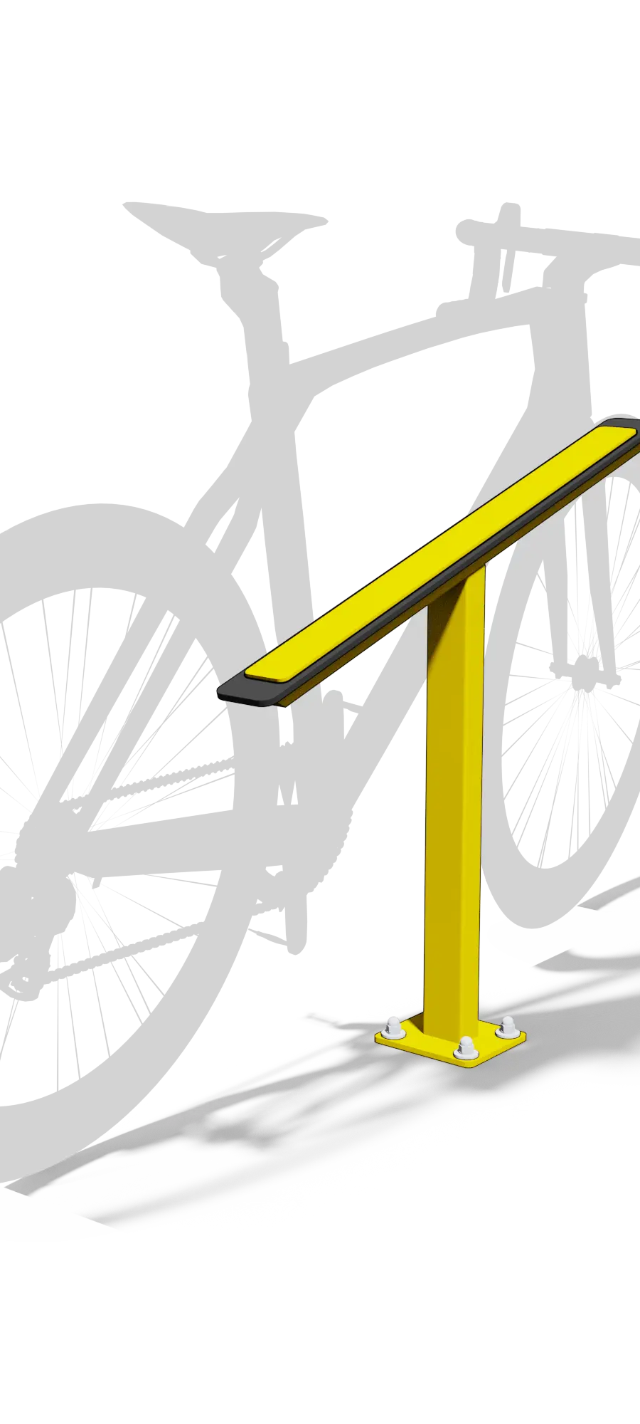 Enkelvoetige fietsleunbeugel (afneembaar)