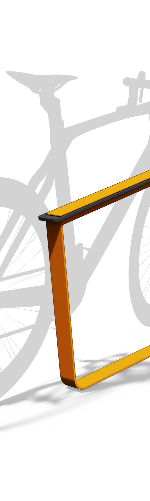 Fietsleunbeugel in gebogen platstaal