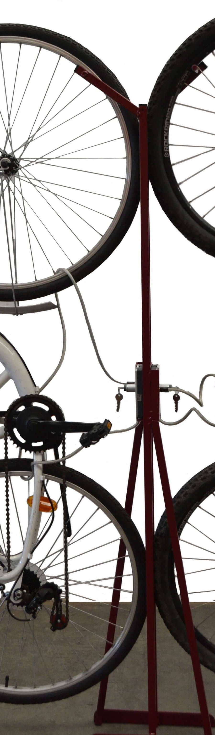 Fietsrek 2 plaatsen met slot
