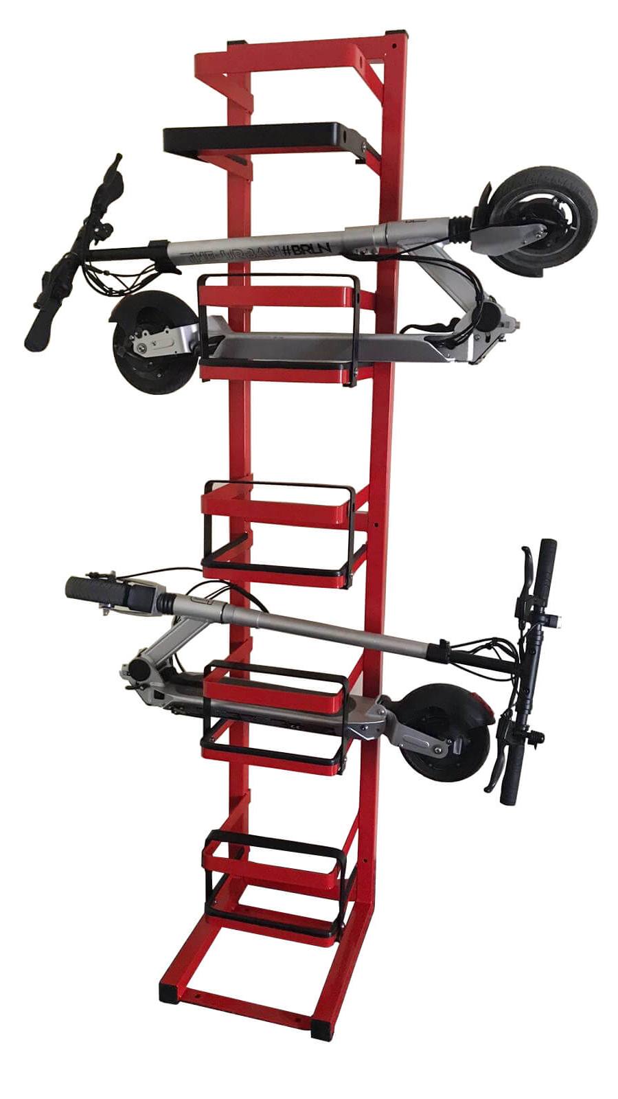Vertical scooter parking, modular