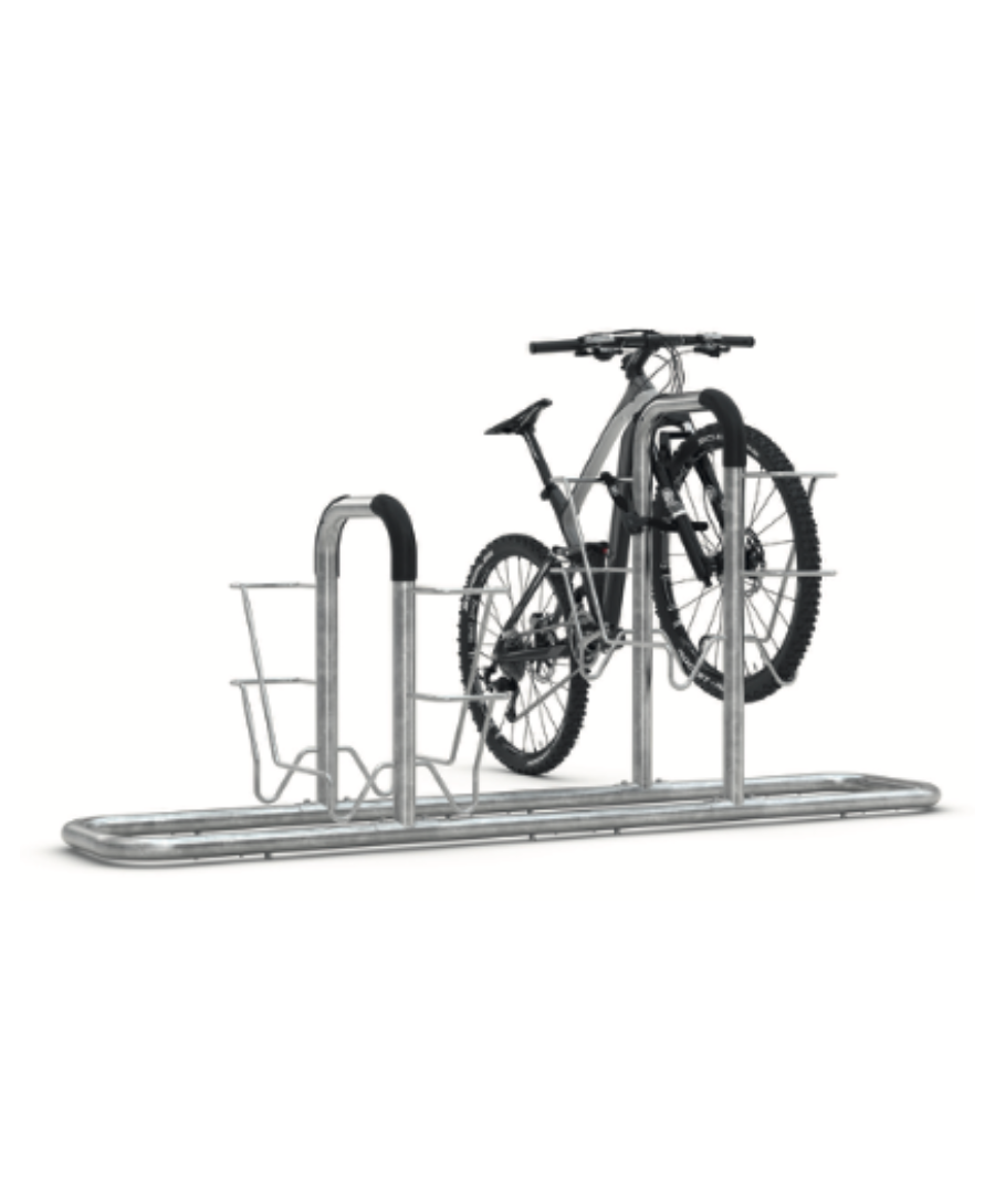 Free-standing lean-on bike bar (modular)