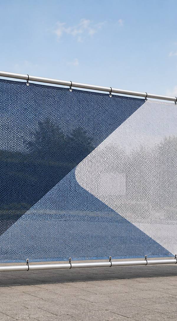 PVC-mesh spandoek (winddoorlatend, 350 g/m²)