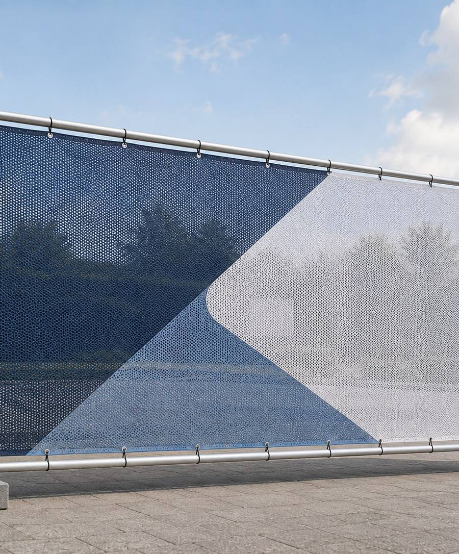 PVC-mesh spandoek (winddoorlatend, 350 g/m²)