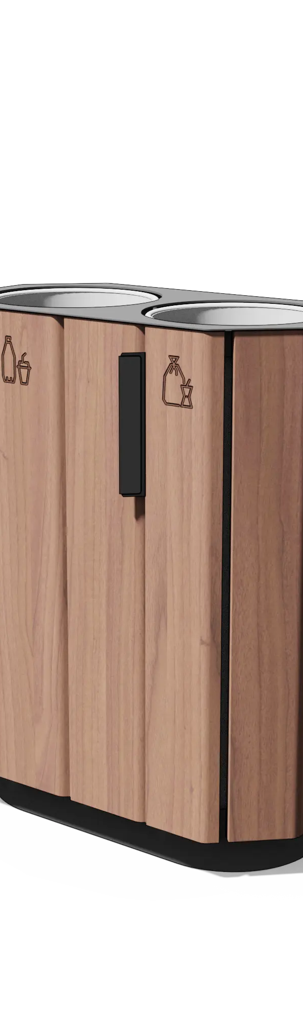 Afvalbak gescheiden inzameling 2×38 l