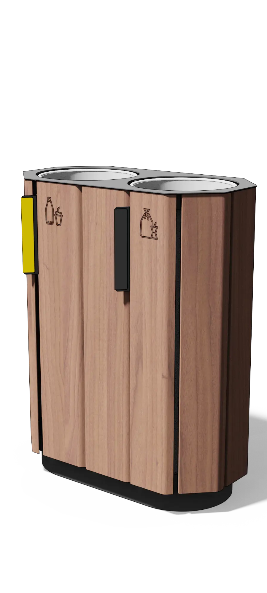 Afvalbak gescheiden inzameling 2×38 l