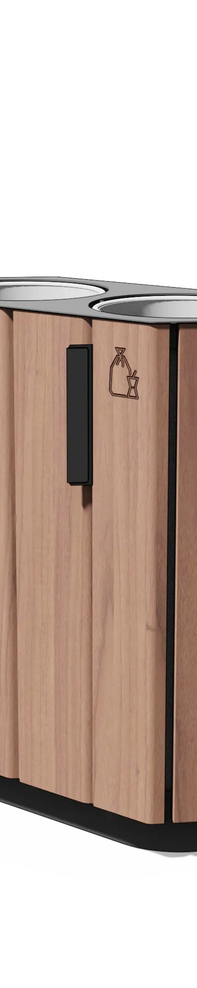 Afvalbak gescheiden inzameling 2×38 l