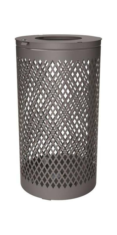 Cilindrische afvalbak 120 l (geperforeerd plaatstaal)