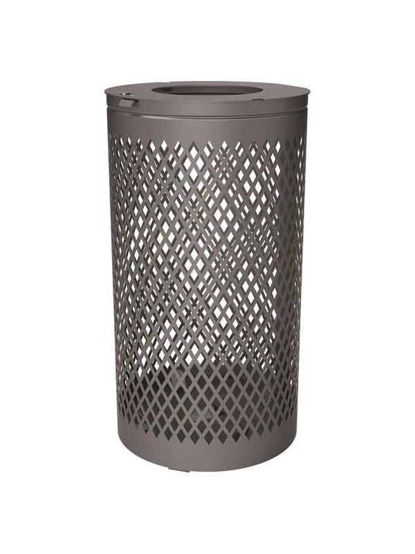 Cilindrische afvalbak 120 l (geperforeerd plaatstaal)