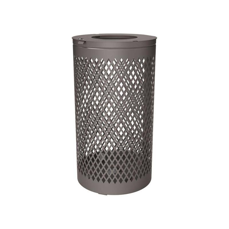 Cylindrical waste bin 120 l (perforated steel)