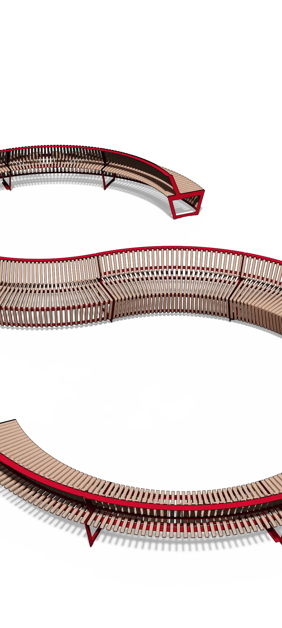 Circular bench group with backrest (double, ø4 m)