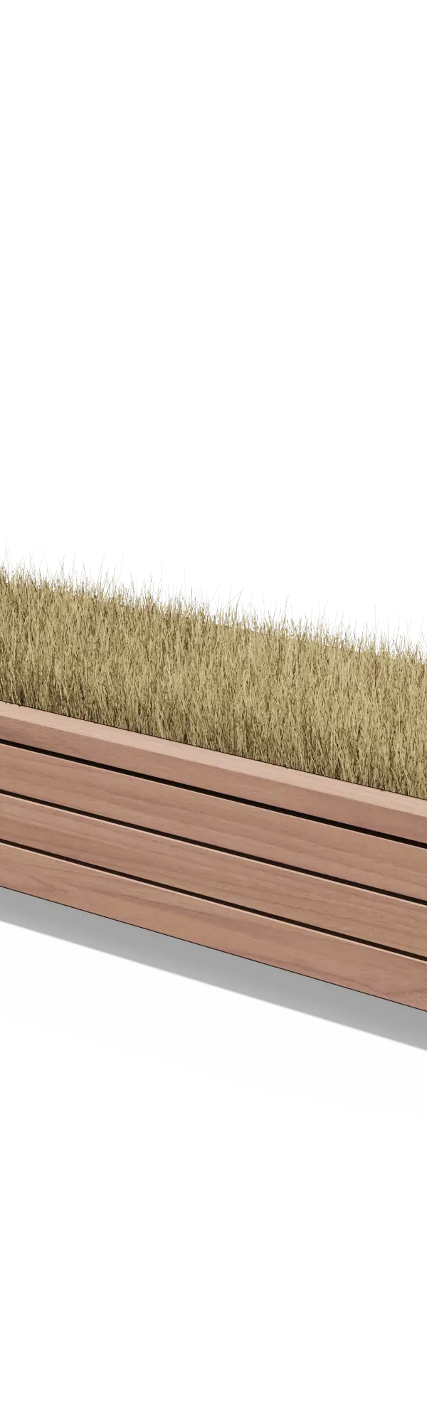 Dubbele plantenbak in hout en staal (2×35 l)