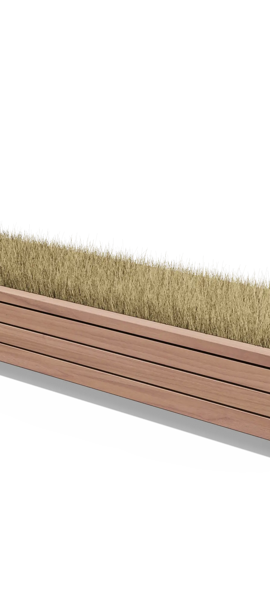 Dubbele plantenbak in hout en staal (2×35 l)
