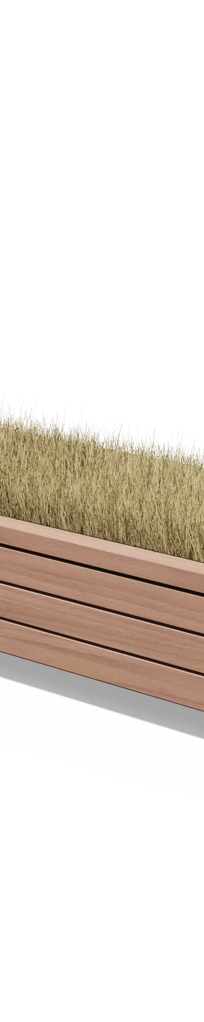 Dubbele plantenbak in hout en staal (2×35 l)