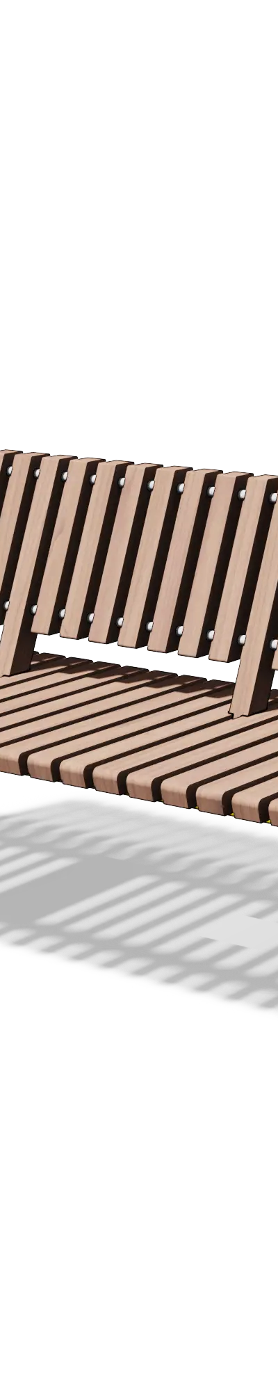 Gietijzeren driezitbank met rugleuning (1,8 m)