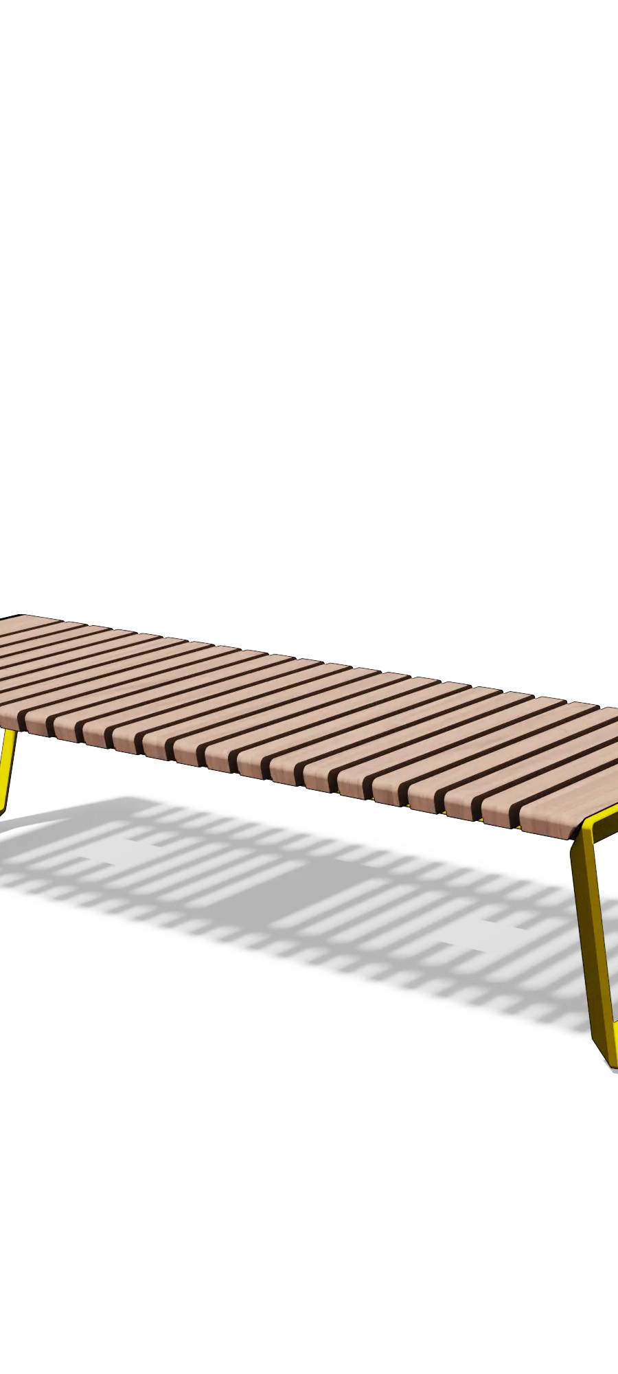 Banc trois places en fonte sans dossier (1,8 m)