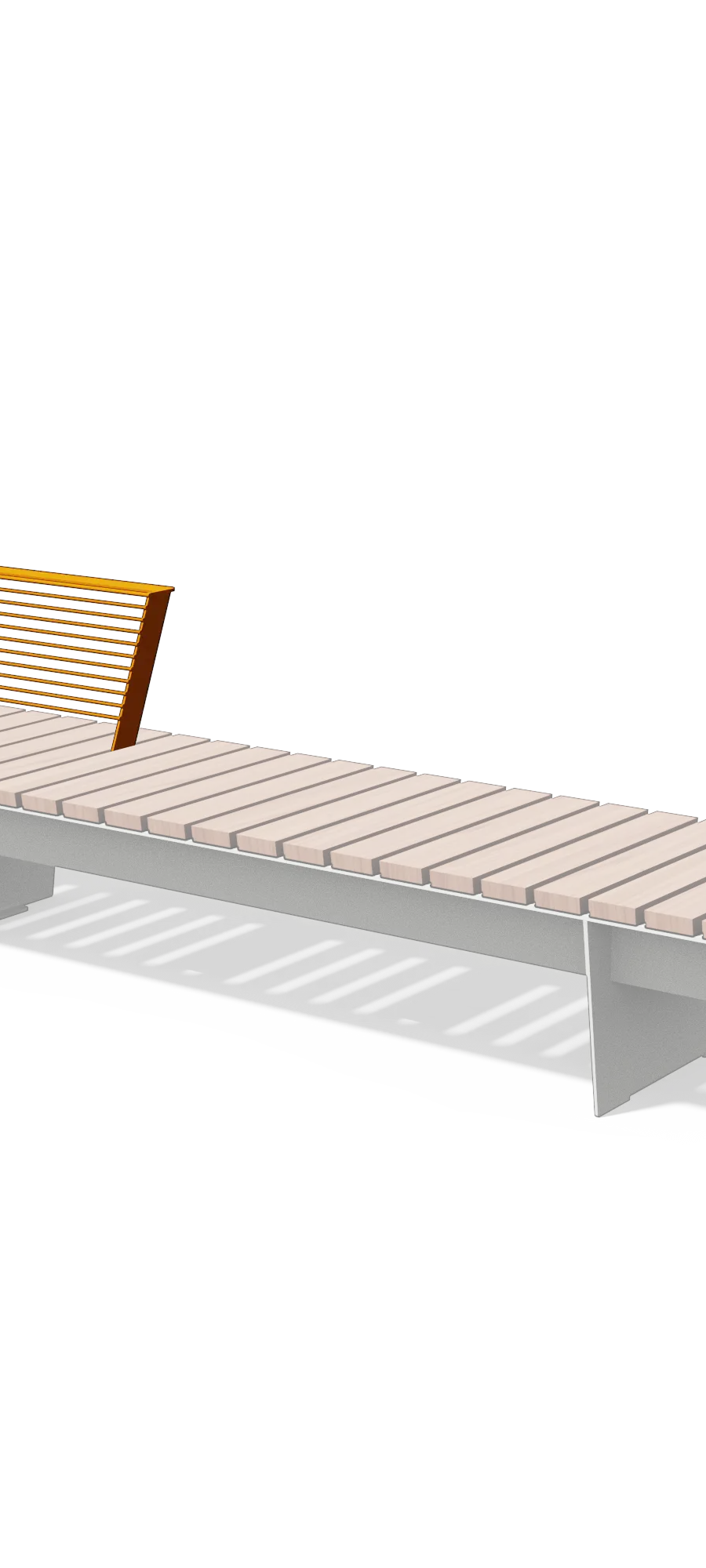 Dossier court en acier (accessoire, 0,6 m)