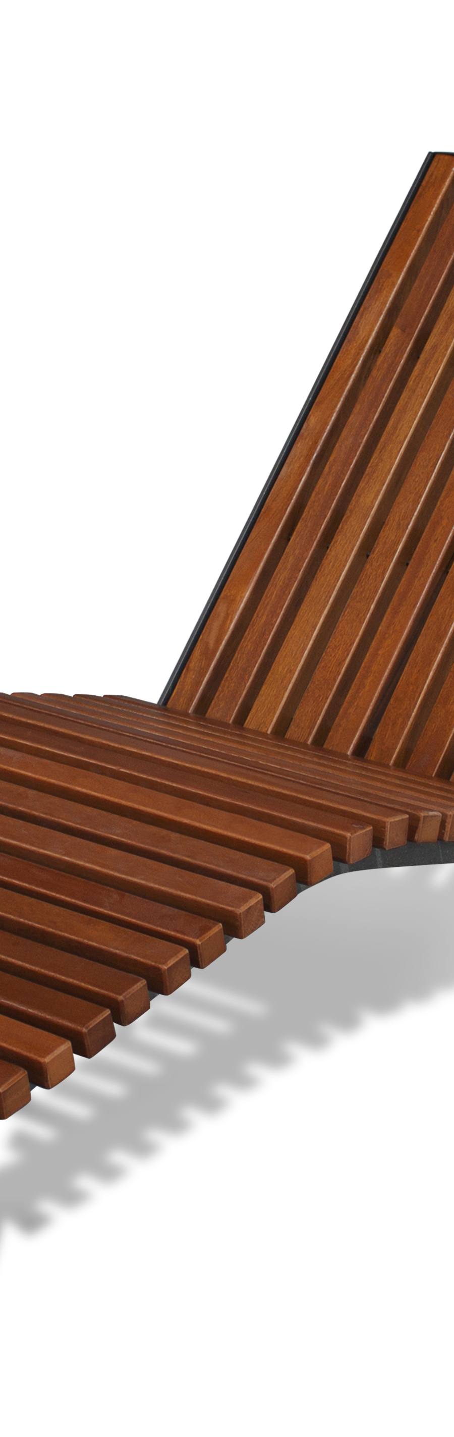 Chaise longue en acier (espace public)