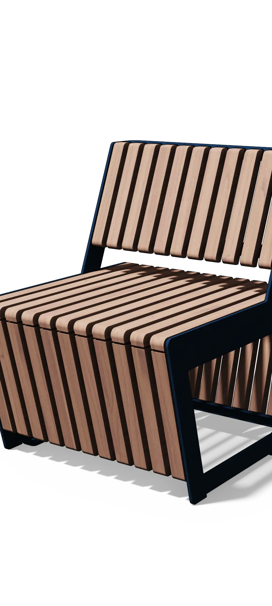 Modular chair in wood and steel (0.6 m)